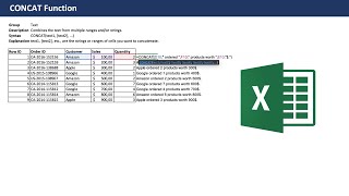 Excel CONCAT Function - Beginner Tutorial with examples
