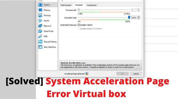 System Acceleration Page Error Virtual Box | Invalid Setting Detected #virtualbox | En Expert