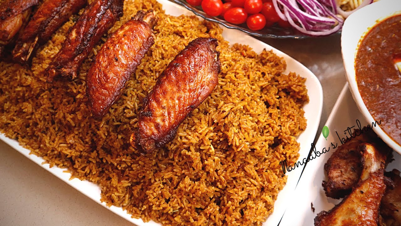 COOK MY CROWD PLEASING SMOKY PARTY JOLLOF RICE WITH ME ❤️#nanaabaskitchen