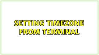 Ubuntu: Setting timezone from terminal