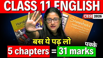 🔥 Class 11 English | Most Important Chapters 🎯 Hornbill + Snapshots | CBSE 2026 | Nikita Singh