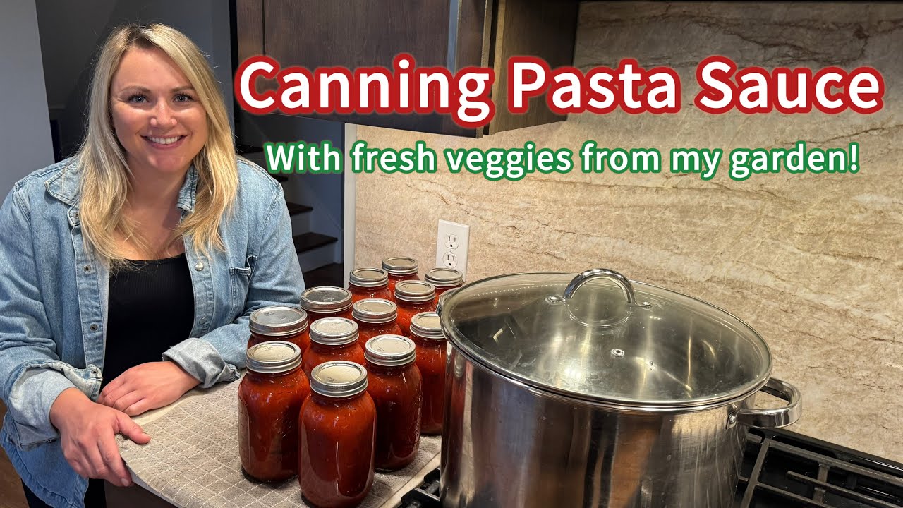 Canning Pasta Sauce Using Fresh Garden Vegetables - YouTube