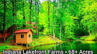 Indiana Farms For Sale / 68  Acres / Stocked Lake / Indiana Land For Sale / Turnkey Investors