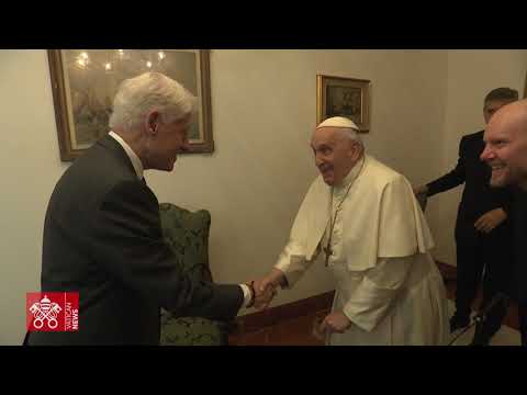 Pope Francis meets with former US President Bill Clinton