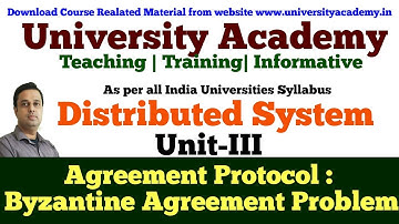 DS22:Agreement Protocols|Distributed System|classification of Agreement Problem|Byzantine agreement