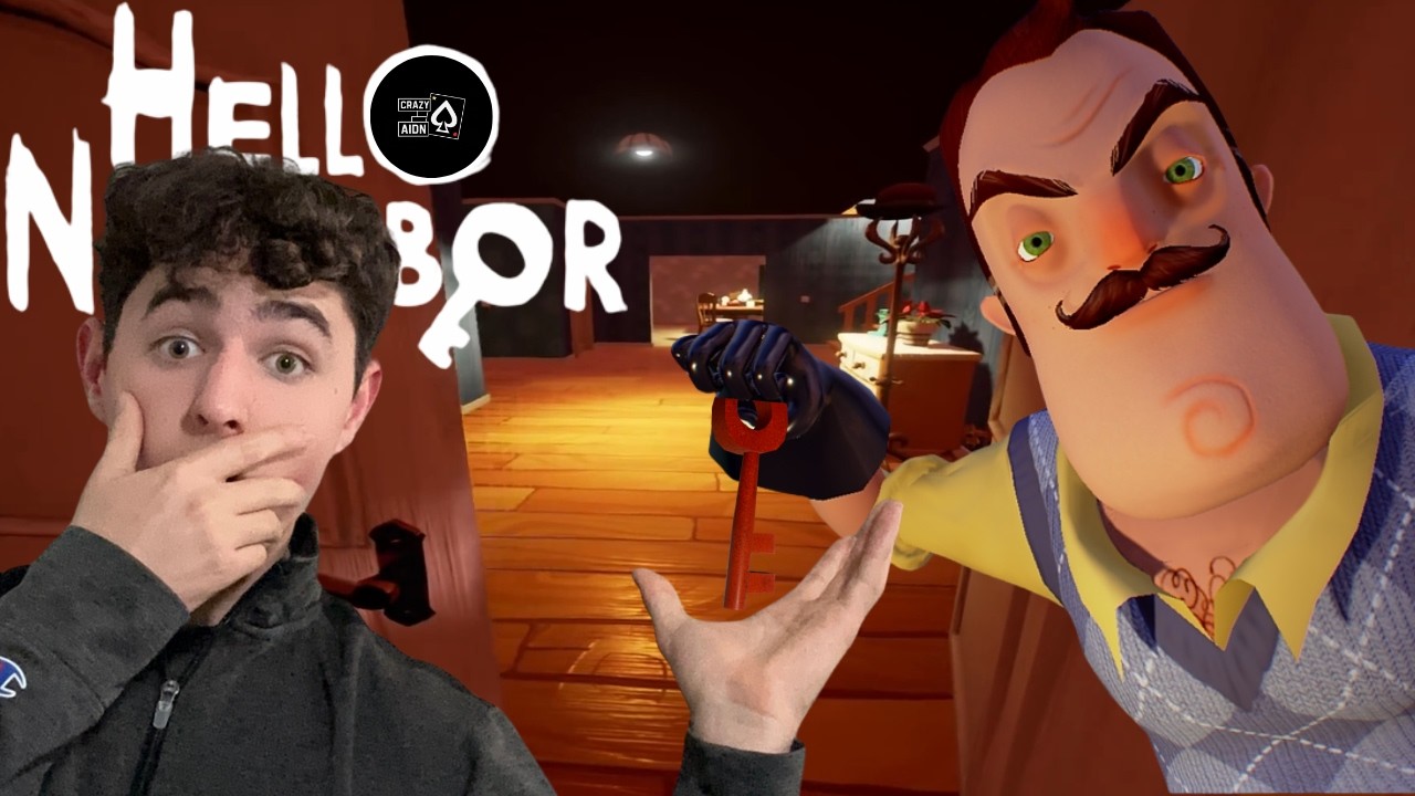 HELLO NEIGHBOR, I BROKE INTO HIS HOUSE + STOLE HIS KEY!!  BIG SECRET!!!