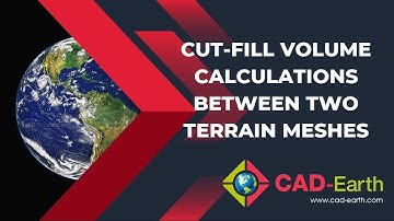Cut-fill volume calculations between two terrain meshes