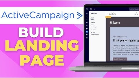Tutorial voor het bouwen van een ActiveCampaign-landingspagina 2023 Tijdstempels in de beschrijving