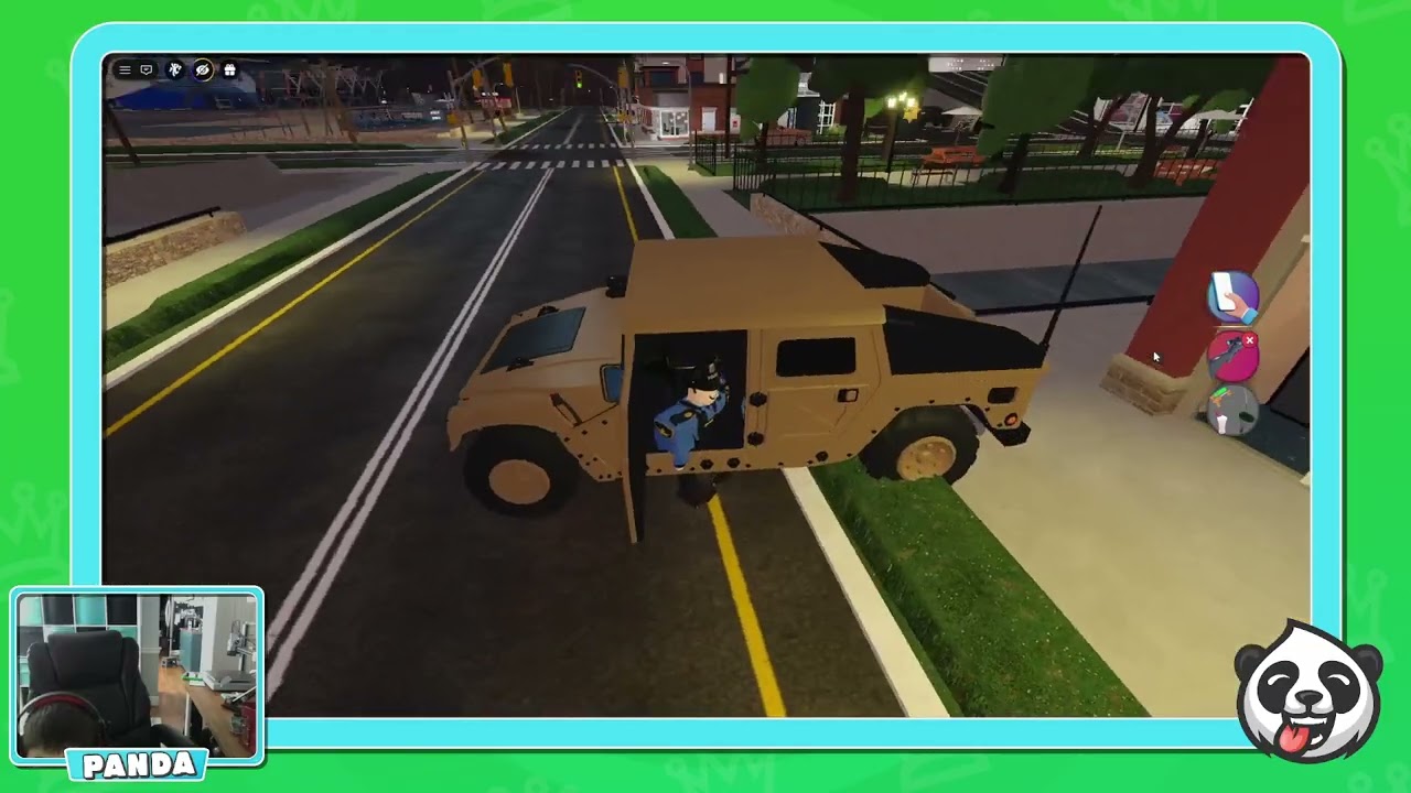 Panda explores Life Together's country and city in Roblox