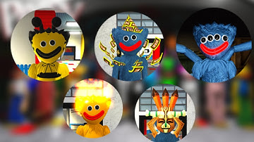 How to get BUZZY WUZZY, FIRE, TIX, SPIDER and TIKI HUGGY BADGES in POPPY PLAYTIME MORPHS! | Roblox