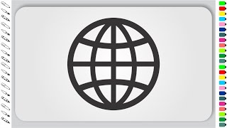 Globe Icon Designing with CorelDraw | Flat Vector Style | Drawing | CorelDraw Tutorial