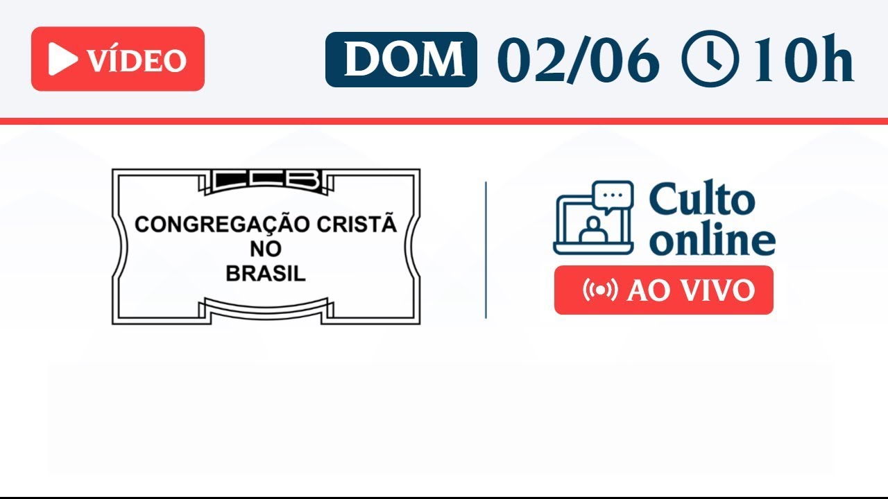 CCB ONLINE CULTO 24/05/2024 | PALAVRA CCB HOJE | MATEUS 6