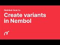 How to create variants, for instance size and color in Nembol Web