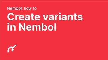 How to create variants, for instance size and color in Nembol Web