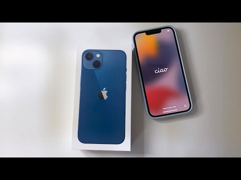 iphone 13 unboxing (blue, 256gb) + accessories | asmr
