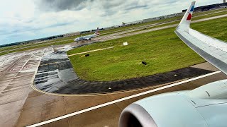 American Airlines Boeing 737 Stormy Takeoff from Dallas/Fort Worth International DFW 