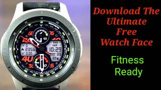 Top Free Galaxy Watch Face/Gear S3 Analog Fitness Watch Face screenshot 3