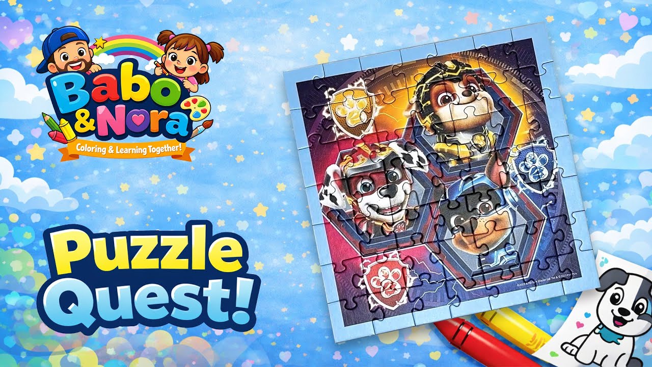Paw Patrol Puzzle Quest - Part 1 🧩🐶 | Fun Kids Puzzle with Babo & Nora