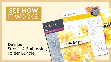 Paper Crafting with Daisies Simple Coloring Stencil Set (4 in 1)