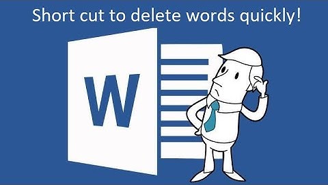 How to Fast Delete Text in MS Word | Shortcuts to Quickly Delete Whole Words Texts in Word