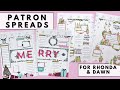 PLAN WITH ME | PATRON SPREADS FOR RHONDA & DAWN | THE HAPPY PLANNER