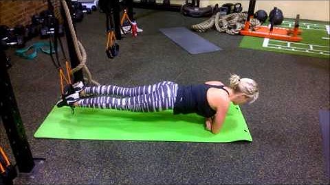 Suspension training front &  side plank rotation