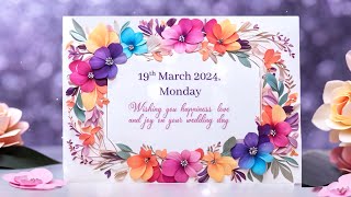 Unique 3D Flowers Wedding Invitation Card Slideshow After Effects Template
