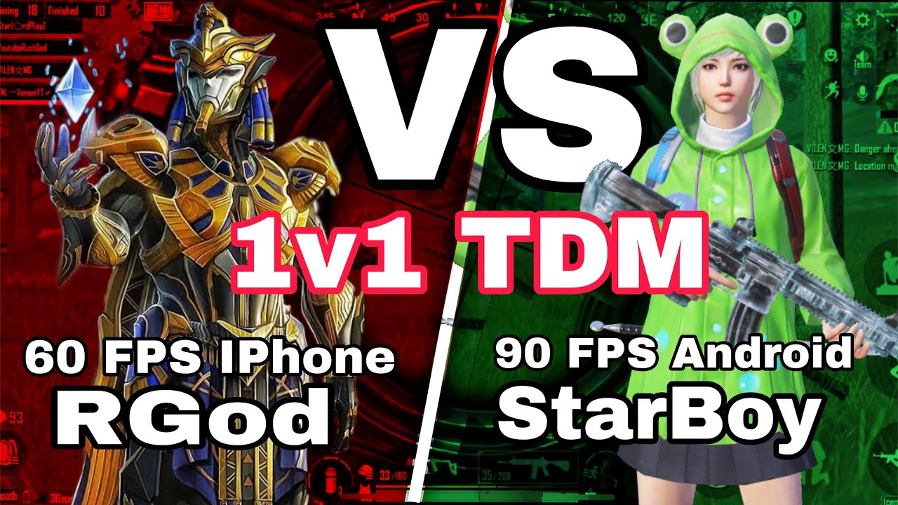 BGMI 1v1 TDM GAME PLAY 60 FPS vs 90 FPS RANDOM GUY CHALLENGE ME iPhone ...