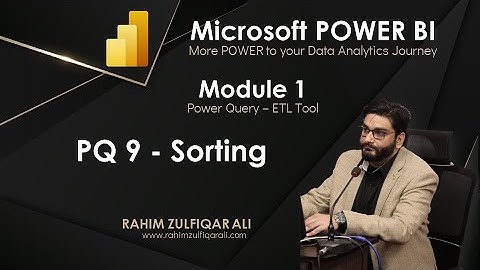 PQ 9 - Sorting - Power Query - ETL