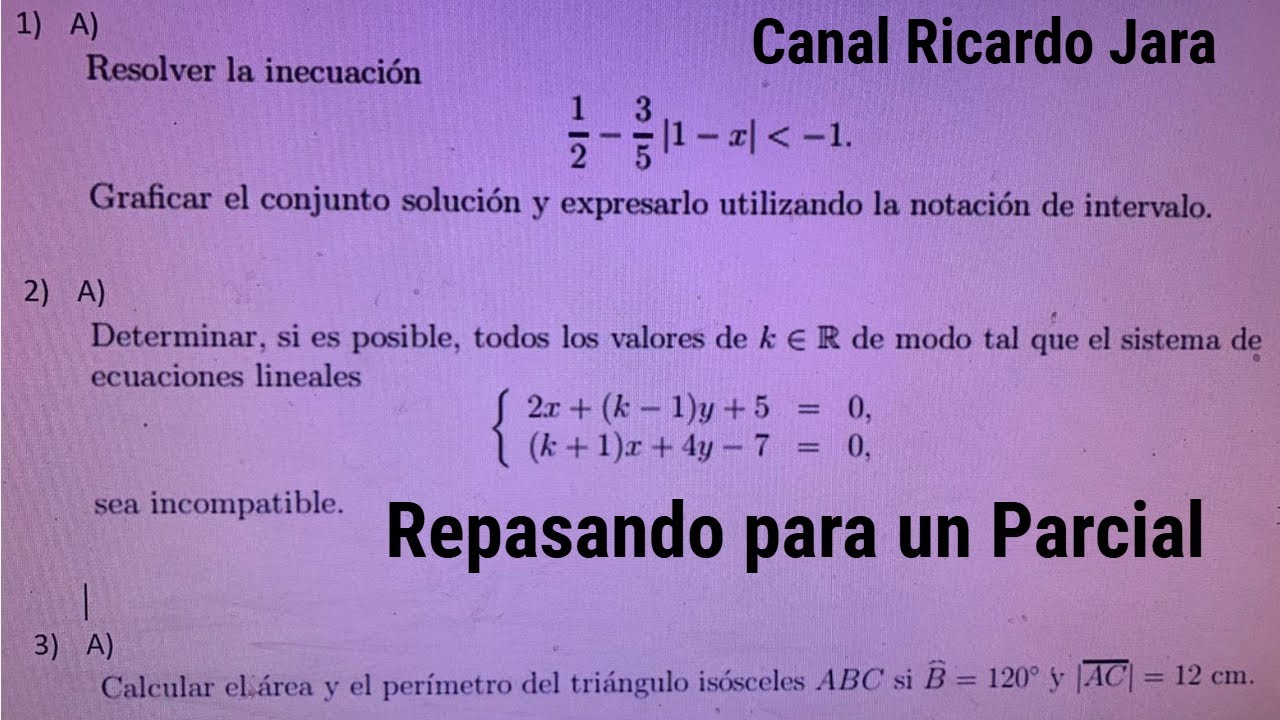 Repasando para un Parcial - YouTube
