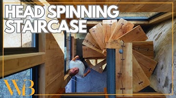Turning Large Logs into a Spiral Staircase for the Silo | Renovation Pt. 17