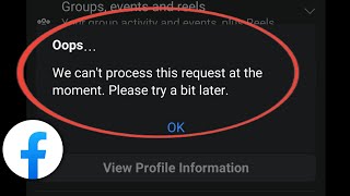 Fix We can't process this request at the moment Please try a bit later problem  Facebook Lite 2026