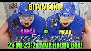 GABI VS MARA! BOX BATTLE! 2x 23-24 UD MVP Hobby Box! Kartičková bitka! Kdo vytáhne top hit?!