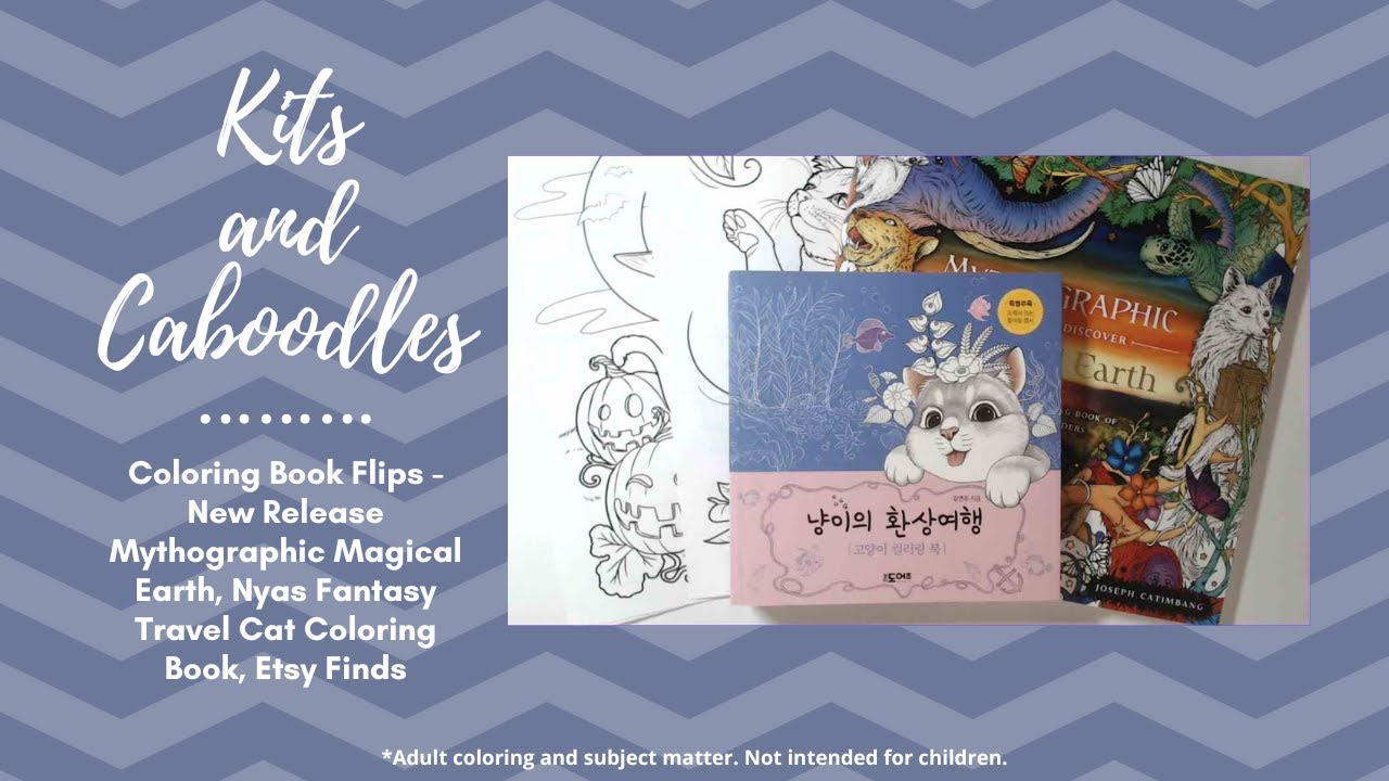 Flips - New Release Mythographic Magical Earth, Nyas Fantasy Travel Cat Coloring, Etsy Finds