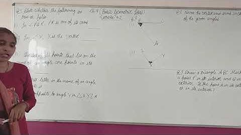 chapter- 9( basic geometric ideas) Exercise 9.2 Q-1,2