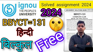 BBYCT=131 hindi यहां मिलता है फ्री में Assignment 2023-24 | IGNOU solved free assignment 2024
