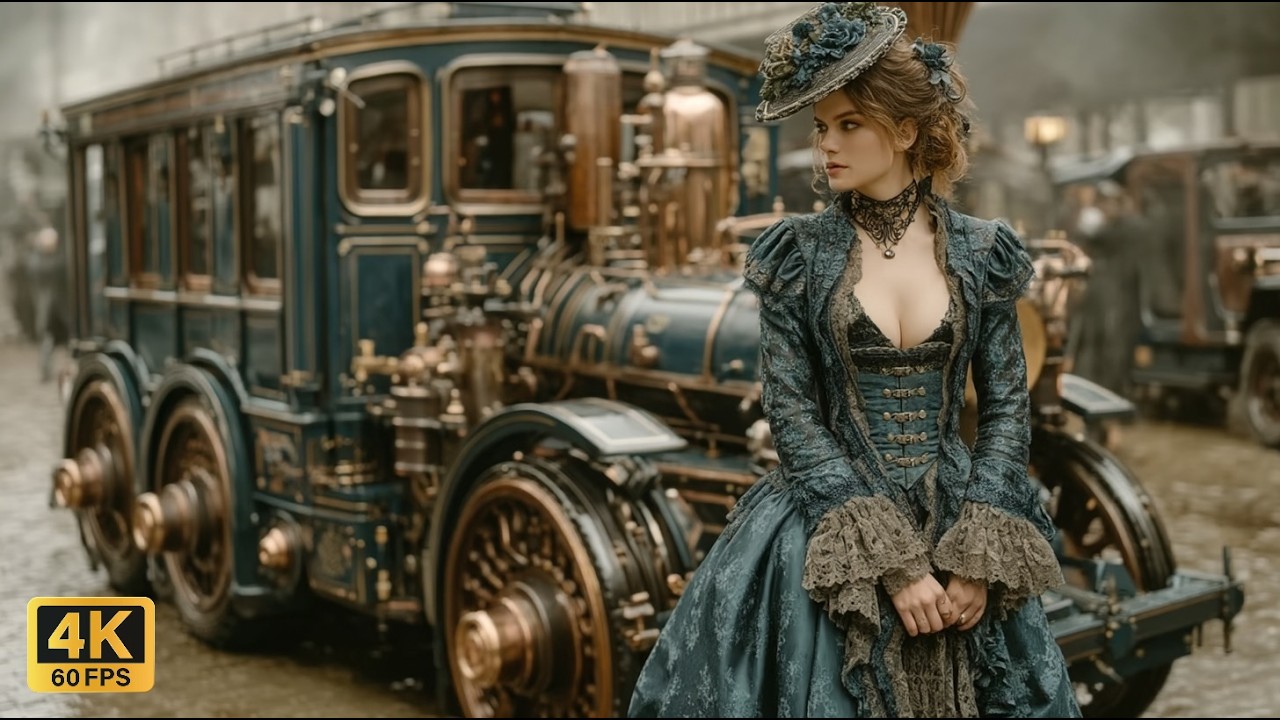 CAR SHOW: Steampunk 19th Century Victorian Sci-Fi AI Vehicles, AI Art