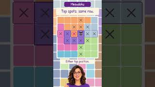 Meowdoku Tip: Cross Out the Middle! 🐱 #meowdoku #puzzlegame #fungame #catpuzzle #meowdokuwalkthrough