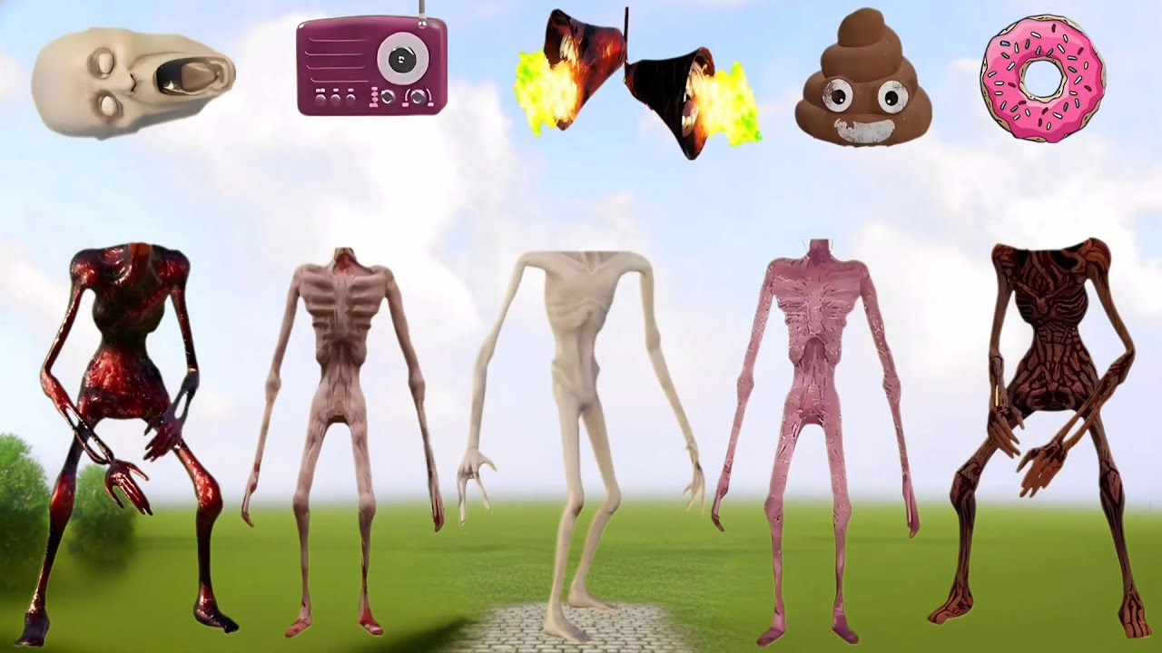 WRONG HEADS SIREN HEAD POOP, SIREN HEAD HOUSE, SIREN HEAD BRAIN EYE, SIREN HEAD OCTOPUS, SIREN HEAD