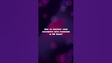 How to protect your documents with password in MS Word? | MS word document me password kaise lagaye