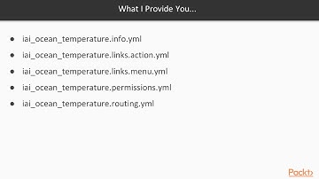 Mastering Drupal 8 Development : Creating the Ocean Temperature Data Entity| packtpub.com