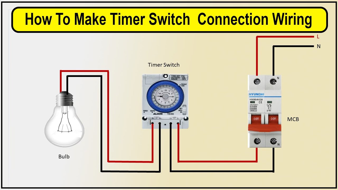 How To Make Timer Switch Connection Wiring Diagram Timer Switch Youtube