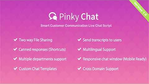 Pinky Chat - Live Chat Support App | Codecanyon Scripts and Snippets