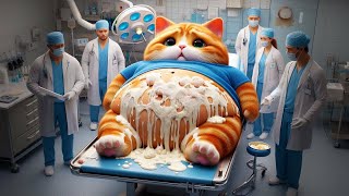 Cat ate too much Ice Cream! 😿 🍧 #ai #cat #aicat