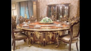 Large Classical Electric Dining Table (Can Accommodate 12 People)