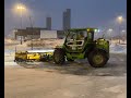 Merlo telehandler makes snowplowing fast  efficient  dneigement rapide et efficace sign merlo