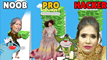 NOOB vs PRO vs HACKER | Money Run 3D Game With Oggy And Jack |Apointalex Gaming oggy gaming