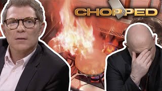 Most-Extreme FIRES in the Chopped Kitchen (Compilation) 🔥 Food Network