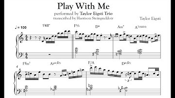 Play With Me - Taylor Eigsti transcription