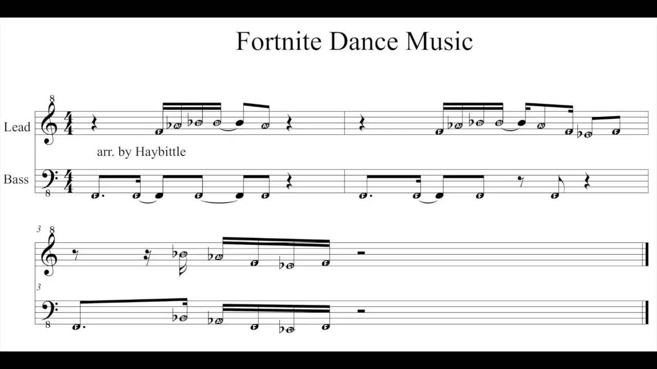 fortnite sheet music - fortnite dance moves free printable